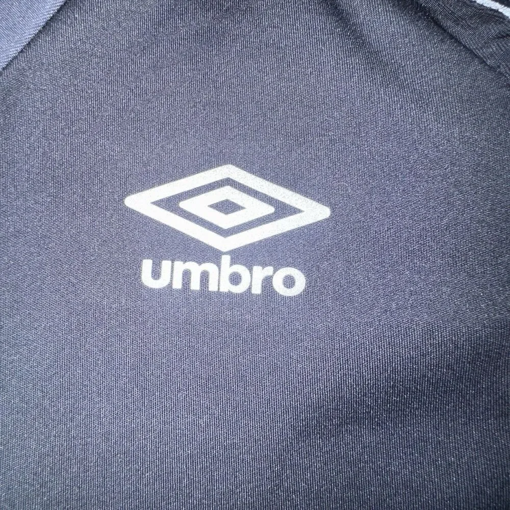 Mens Umbro 1/4 Zip Lightweight Pullover W/Thumb Holes In Sleeves Black Size Lg